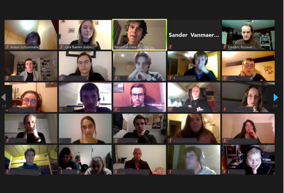 Bijzonder intens en boeiend gesprek met bijna 90 studenten. Veel respect voor iedereen die durfde getuigen over soms heel kwetsbare situaties en gevoelens. Dank <a href="/VVStudenten/">Vlaamse Vereniging van Studenten</a> om belang van studenten zo sterk te vertegenwoordigen. Komende weken veel werk op de plank 👊