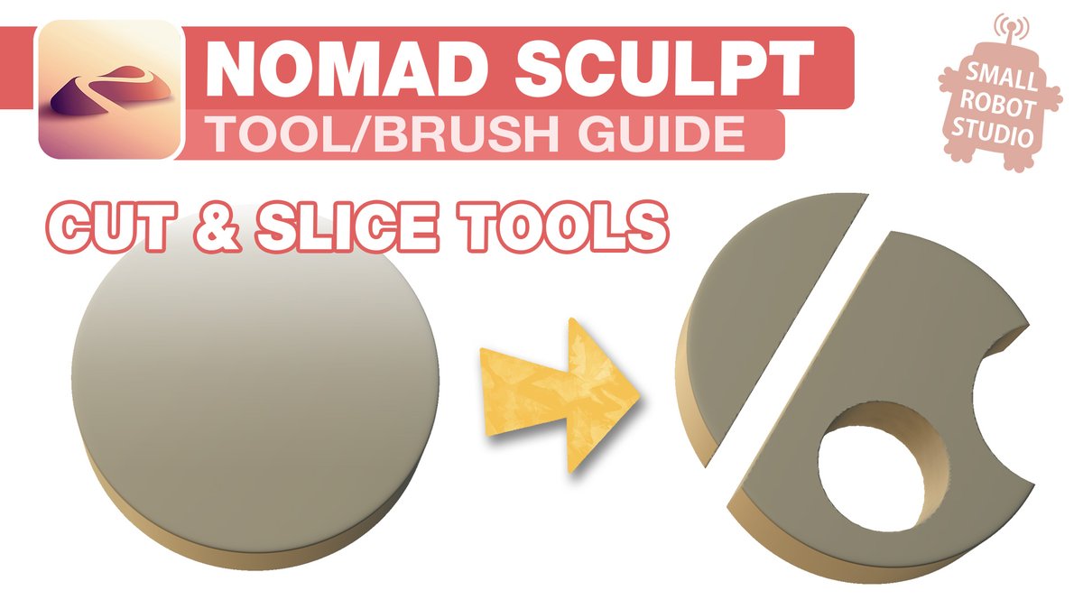 ErikaCasab's tweet image. #NomadSculpt just released version 1.37 with great updates for the slicing tools, learn how use them with our latest video! 

🔽🔽 LINK 🔽🔽
#CGTutorials #3DSculpting #3DModeling