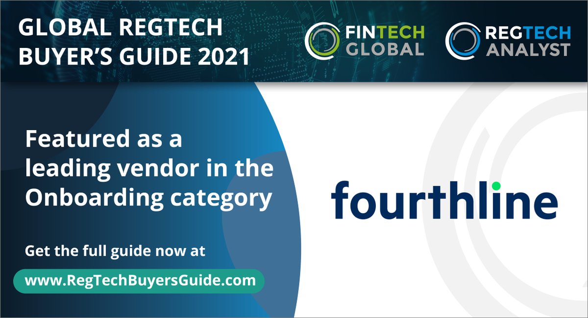 Fintech_Global's tweet image. Delighted to announce Fourthline features as a leading vendor in our new RegTech Buyer&apos;s Guide. 

fintech.global/regtechbuyersg… 

#RegTechBuyersGuide 

#RegTech #FinTech