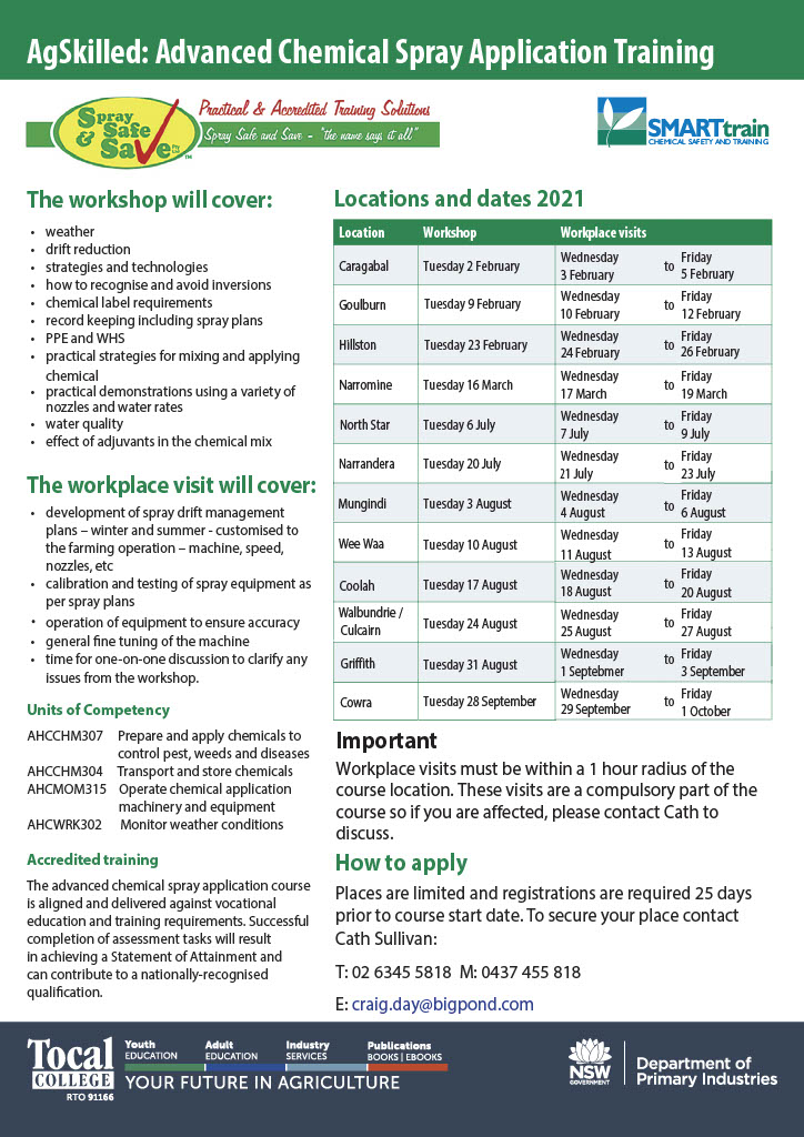 SOS Gwydir (@sosgwydir) on Twitter photo Advanced Chemical Spray Application Training is coming to you! Check out the flyer for more information including eligibility to get accredited training for FREE! <a href="/mungindicrop/">mungindicropping</a> <a href="/SOSMacquarie/">SOS Macquarie Valley</a> <a href="/SOSGwydir/">SOS Gwydir</a> <a href="/SBalonne/">SOS Balonne</a> @DriftSpray Advanced Chemical Spray Application Training is coming to you! Check out the flyer for more information including eligibility to get accredited training for FREE! <a href="/mungindicrop/">mungindicropping</a> <a href="/SOSMacquarie/">SOS Macquarie Valley</a> <a href="/SOSGwydir/">SOS Gwydir</a> <a href="/SBalonne/">SOS Balonne</a> @DriftSpray