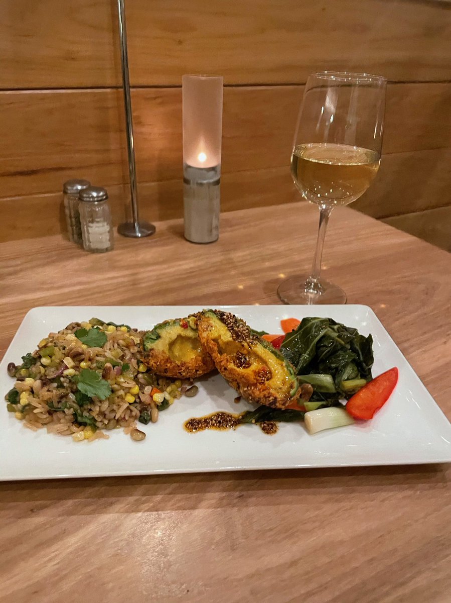 On Wednesday we’ll be back — &amp; our vegetarian friends are going to love this!

Ask for our SXSW Veggie Plate with pickled collards/carrots/jalapeño, deep fried pimento cheese stuffed avocado 🥑&amp; “hoppin juan”