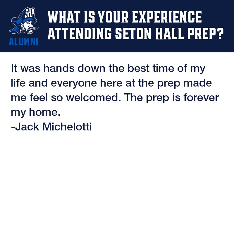 theprepfootball's tweet photo. Seton Hall Prep Football Alumni Spotlight

This week we are shining a spotlight on Class of 2020 alum Jack Michelotti @JackMichelotti .

Check out what he has to say about his time at Seton Hall Prep. https://t.co/vBklFPPtnw