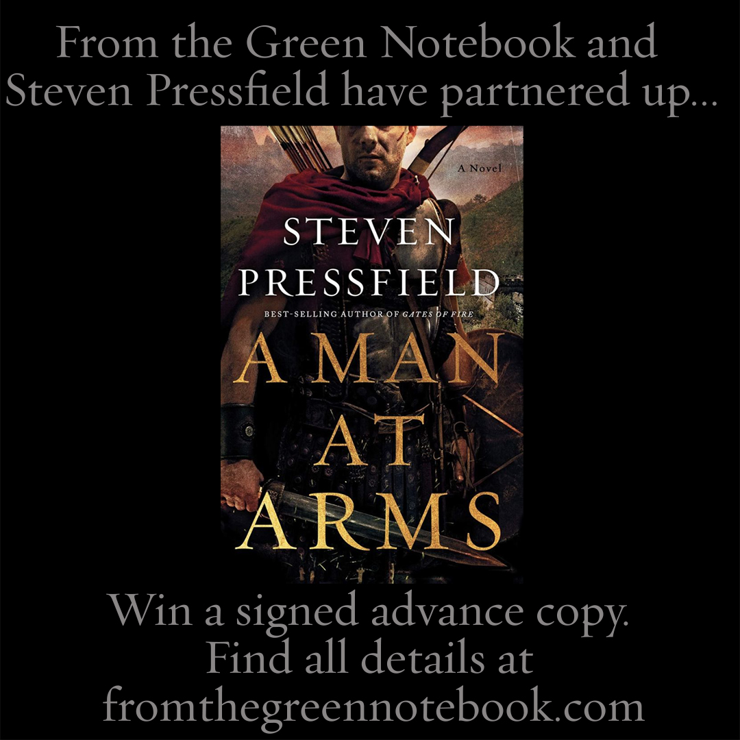 I've partnered up with @FTGNotebook and @jbyerly81 to give away some autographed advance reading copies of my newest book 'A Man At Arms.' Go to the From the Green Notebook website for all details to enter. fromthegreennotebook.com