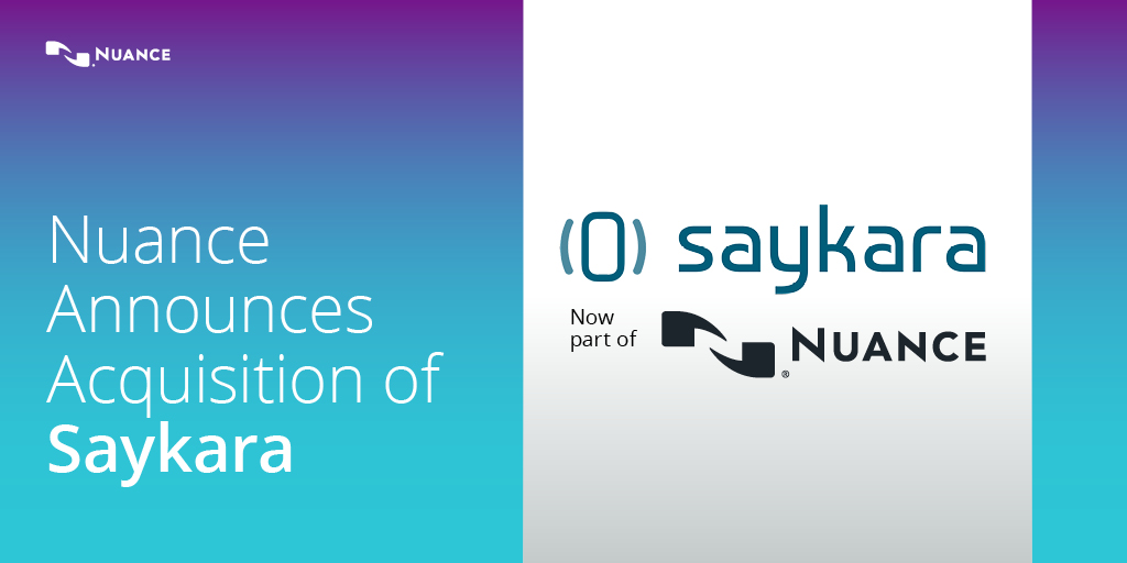 Excited to be part of <a href="/NuanceInc/">Nuance Communications</a>! Especially at this important juncture in the development and adoption of AI-powered healthcare innovations. Learn more in the press release: bit.ly/3tBllmq
#AI #conversationalAI #ambientclinicalintelligence