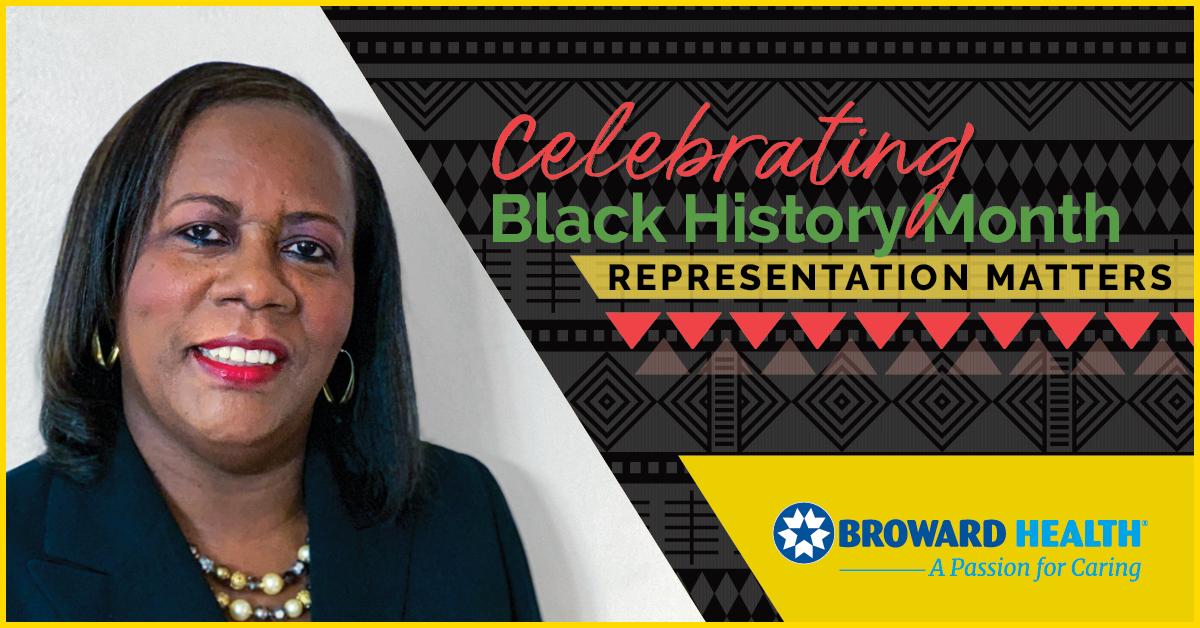 BrowardHealth's tweet image. As a Black woman in a leadership position, Janice Mitchell, MBA,  sets an example for others.

“Everyone should have someone that they can relate to in a leadership/mentor role,” said Janice, associate vice president of hospital revenue cycle operations. #BlackHistoryMonth