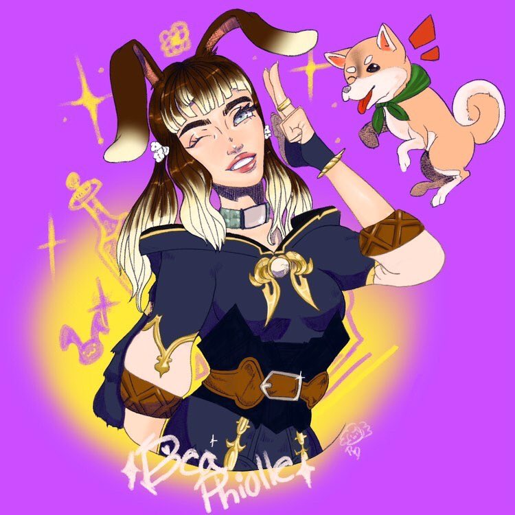 Pyxillis's tweet image. Forgot to post this when I got it done but 😪😪😪 @ronchydude ily for doing this 4 my beautiful viera qtpie #FFXIV