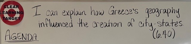 hamcoschools's tweet photo. HCS teachers share each lesson's Clear Learning Target with their students so they are able to understand what they are supposed to be learning in their class.
Here's what 7th grade students in Mr. Reeves' social studies class at East Ridge MS are learning today. #HCSonTarget https://t.co/J8SSRABmsU
