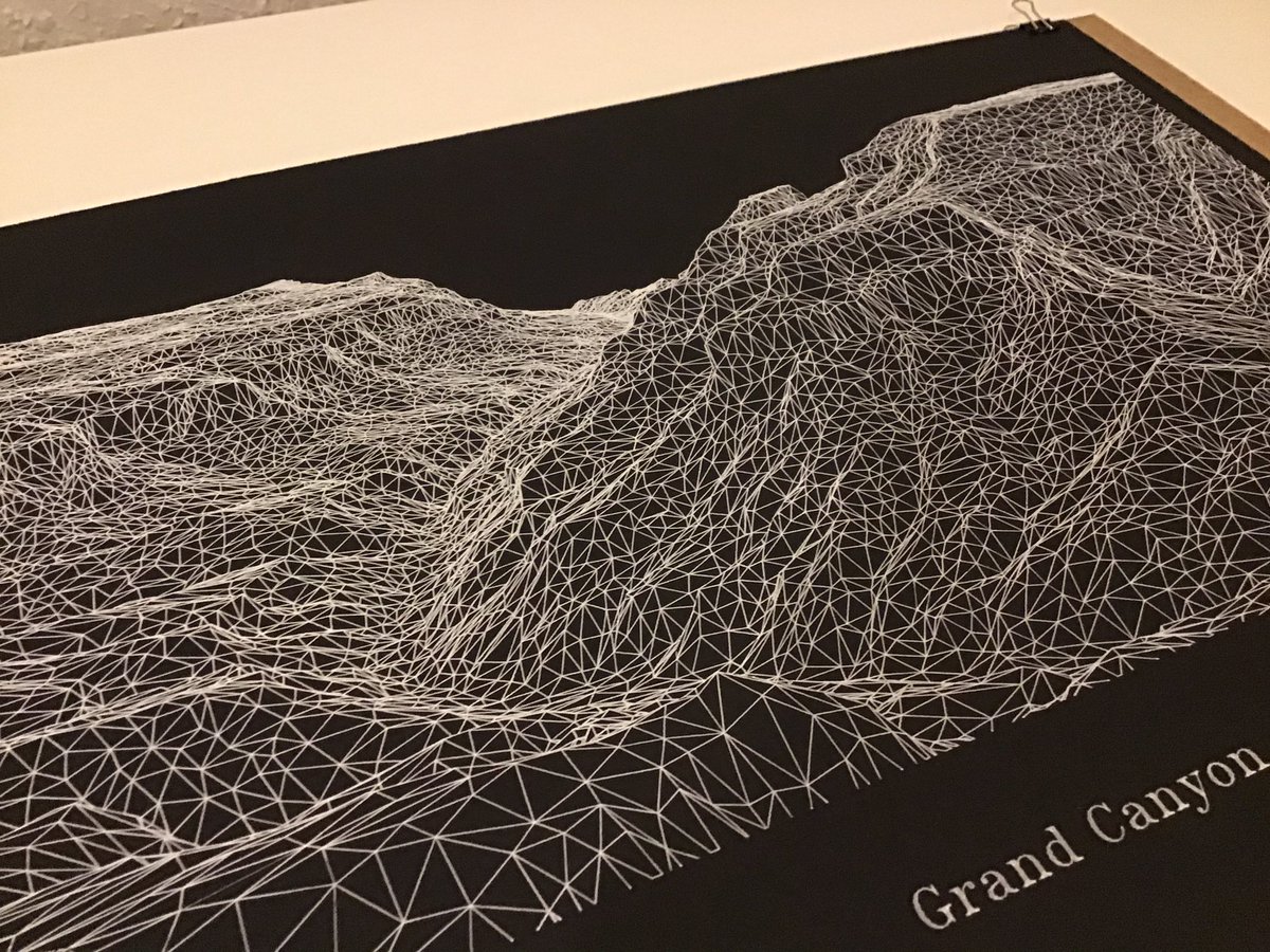 jeonghopark's tweet photo. Plotter Study 20. Grand Canyon
#Blender #Axidraw #Generative #GenerativeDesign #Wireframe #VisualDesign #LineArt #Grandcanyon #3DWireframe #plotter #plottertwitter https://t.co/ZmfJOiyFq8