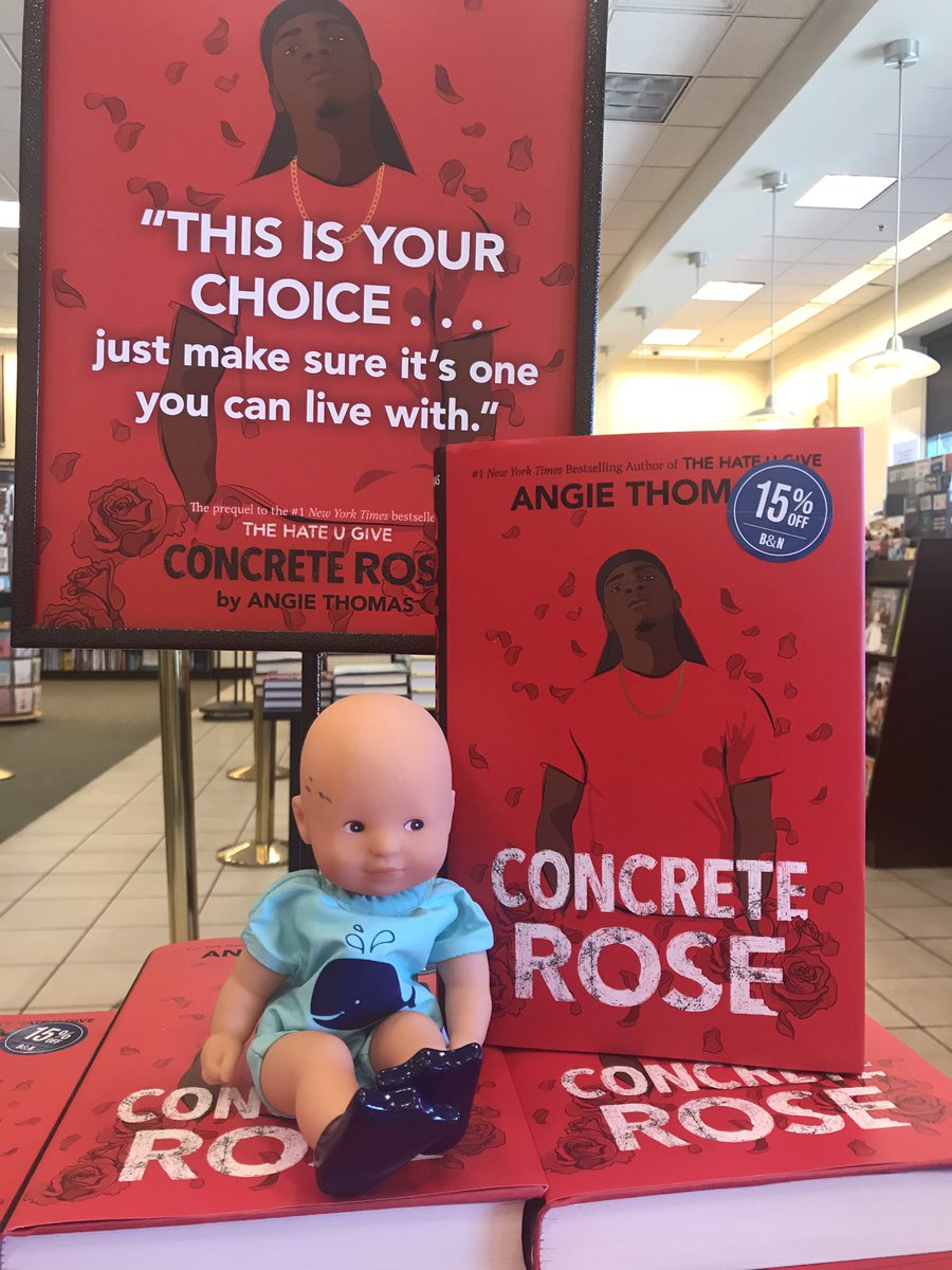 What are you reading? Benny the beanie baby recommends @angiecthomas ‘s Concrete Rose, the prequel to the amazing The Hate U Give. #celebrate #ourbn #bnmagic #bennythebeaniebaby #bnbookbuzz
