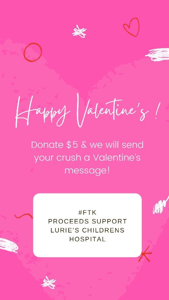 Wanna send your crush a Valentine’s gift but you’re too shy?? If you donate $5 for the kids we will do it for you! 🤩 Send a Valentine’s day message with the choice of making it anonymous! Go to the link in our bio to sign up! 💕