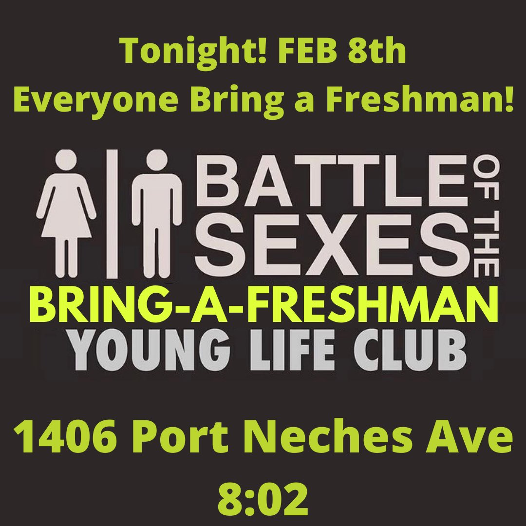 midcountyyl's tweet photo. GET HYPED!!!!!
Young Life Club is gonna be 🔥tonight
It’s #BattleOfTheSexesClub AND #BringAFreshmanClub ‼️
🙋‍♂️ wear BLUE
💁‍♀️ wear PINK
Everyone bring a FRESHMAN
⠀
#younglife #pngindians #nederlandbulldogs #tonightyestonight #midcountymadness
#battleofthesexesClub
#BringAFreshman https://t.co/Mt5ttPBhLf