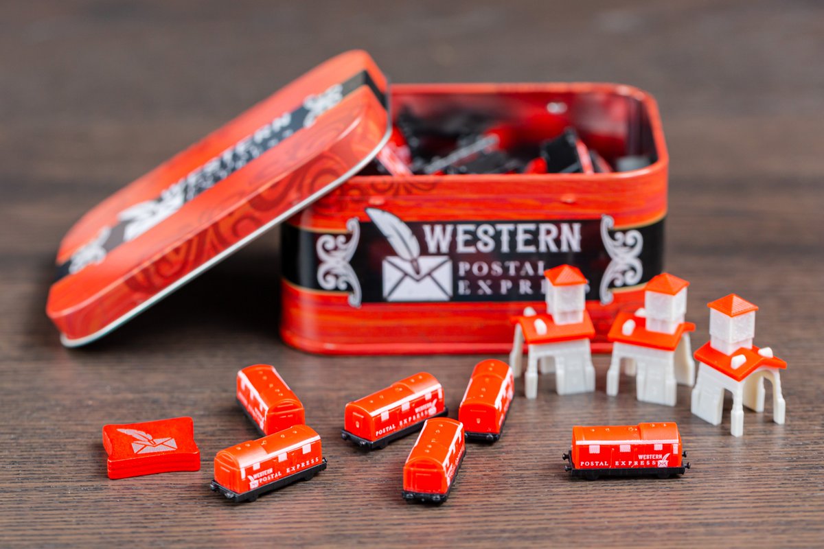 days_of_wonder's tweet photo. The Postal Express line from Ticket to Ride Europe: 15th Anniversary  - Who always plays red? https://t.co/bQMkGCTtX5