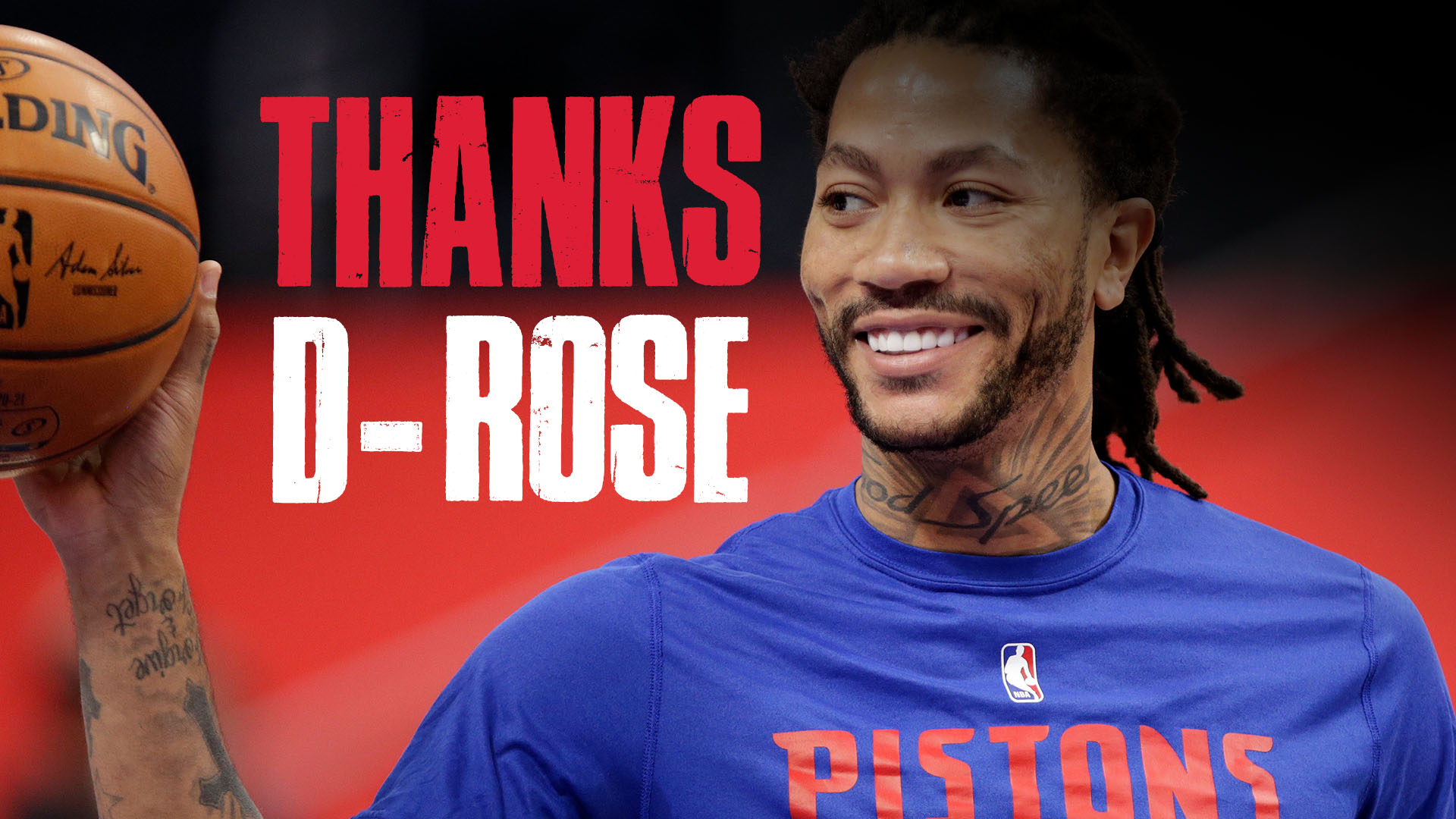 Detroit Pistons - We thank Derrick Rose for his contributions on and off  the court during his time as a Piston and wish him and his family well as  they move forward.