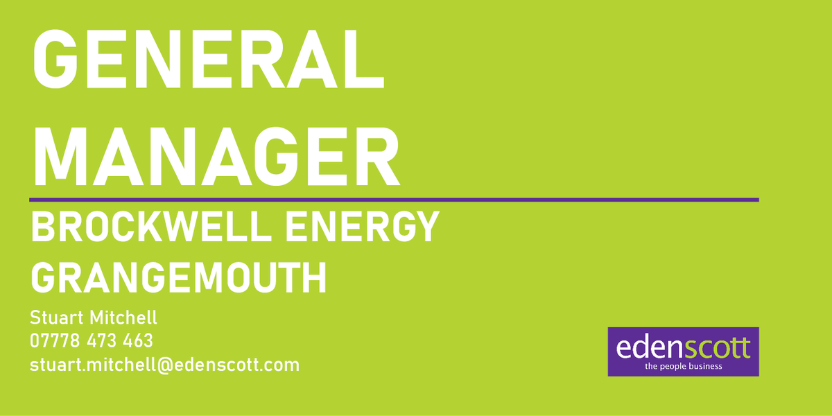 EdenScottLtd's tweet photo. The Energy team are busier than ever. They are working with Brockwell Energy, a fantastic company who are supporting Scotland's climate change ambitions. They are looking for a General Manager. Get in touch with Stuart if you want to know more. #Energy https://t.co/7SNVBkfh9Z https://t.co/SuPorj9CrI
