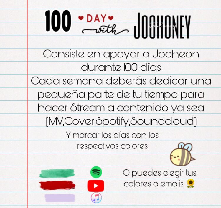 IMyourScent's tweet photo. 100 DAYS WITH JOOHONEY 🐝

es un proyecto que ha venido rondándome en estos meses, espero que puedan hacerlo, es una forma divertida de Apoyar a nuestro Honeybee 
‼️Tiene que pintar las O,en caso de saltarse un día recupérenlo al día siguiente‼️
Adjunto Planilla @OfficialMonstaX https://t.co/c7Hq3G3cIU