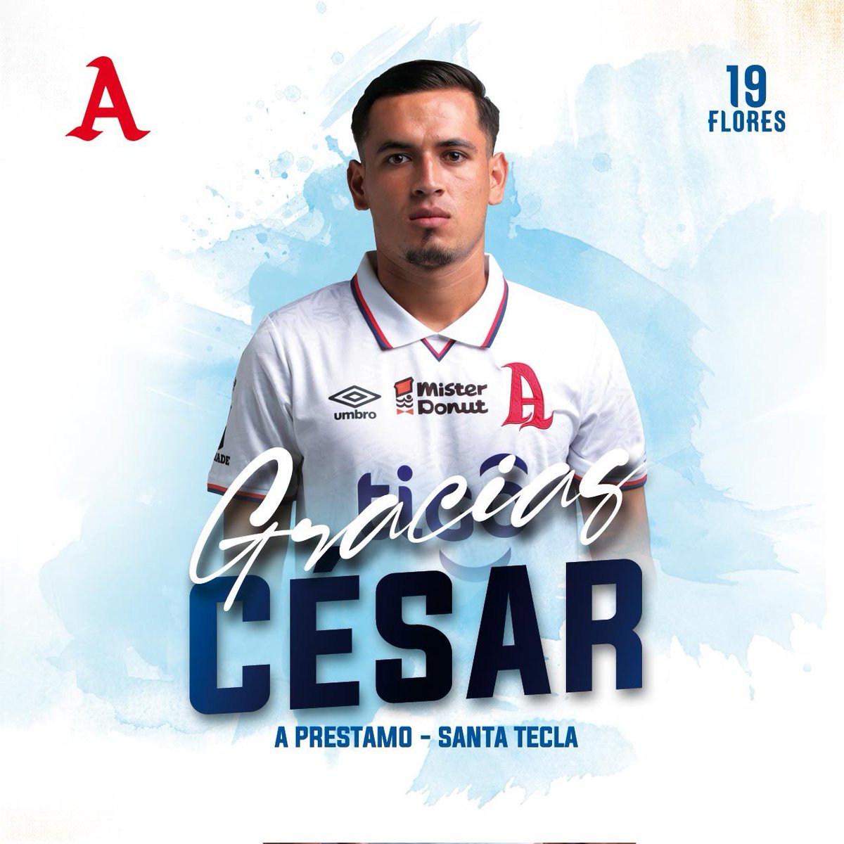 AlianzaFC_sv's tweet photo. 🅰️👊🏼| Muchos éxitos en tu nuevo club #CesarFlores 👏🏻

#AlianzaFC https://t.co/sBFarbW54T