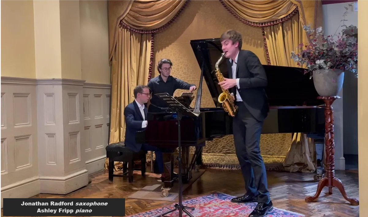 You're invited to the premiere!! 
2016 Senior <a href="/HattoriAwards/">Hattori Foundation</a> winner <a href="/jonradfordsax/">Jonathan Radford</a> and <a href="/AshleyFripp/">Ashley Fripp</a> recorded a recital at <a href="/1901ArtsClub/">1901 Arts Club</a> for <a href="/RhylMusic/">Rhyl Music</a> and it will be premiered on YouTube this Wednesday evening!  It's FREE to attend (tuxedo optional!).

1901artsclub.com/10-feb-2021-jo…