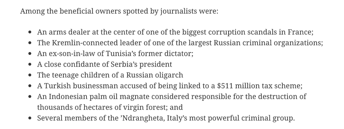 7) The names we found were striking. Alongside billionaires, actors, and star sportsmen were compromised officials, leaders of criminal groups, and associates of prominent politicians.