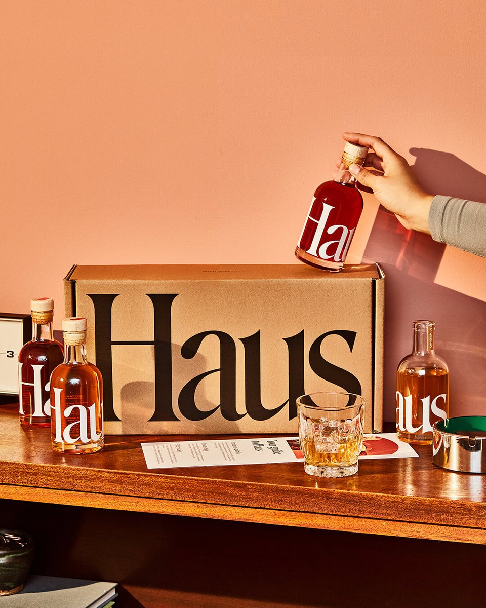 The wait is over — The Sampler Kit is back. Customize your own kit with any four Haus flavors or go for the bestsellers: 
drink.haus/products/sampl…
