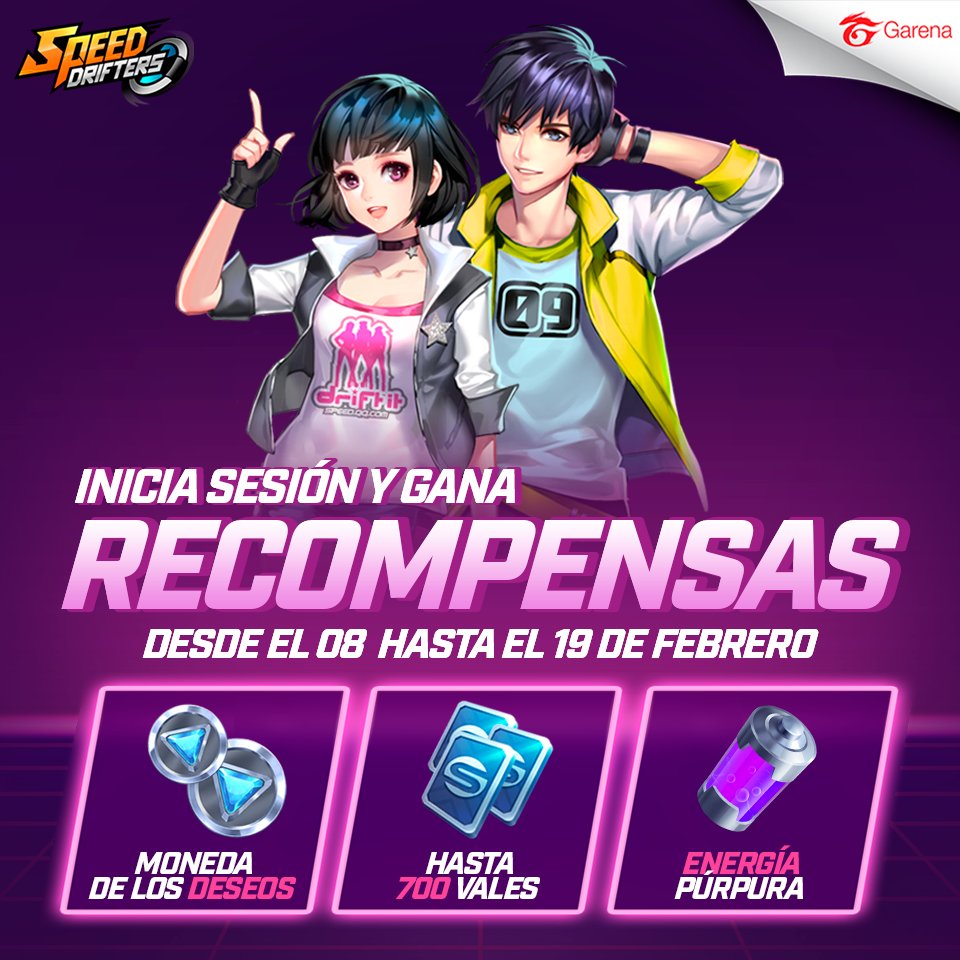 ¿Ya reclamaste tus recompensas semanales?
¡Te esperamos dentro de Speed Drifters! 🎁