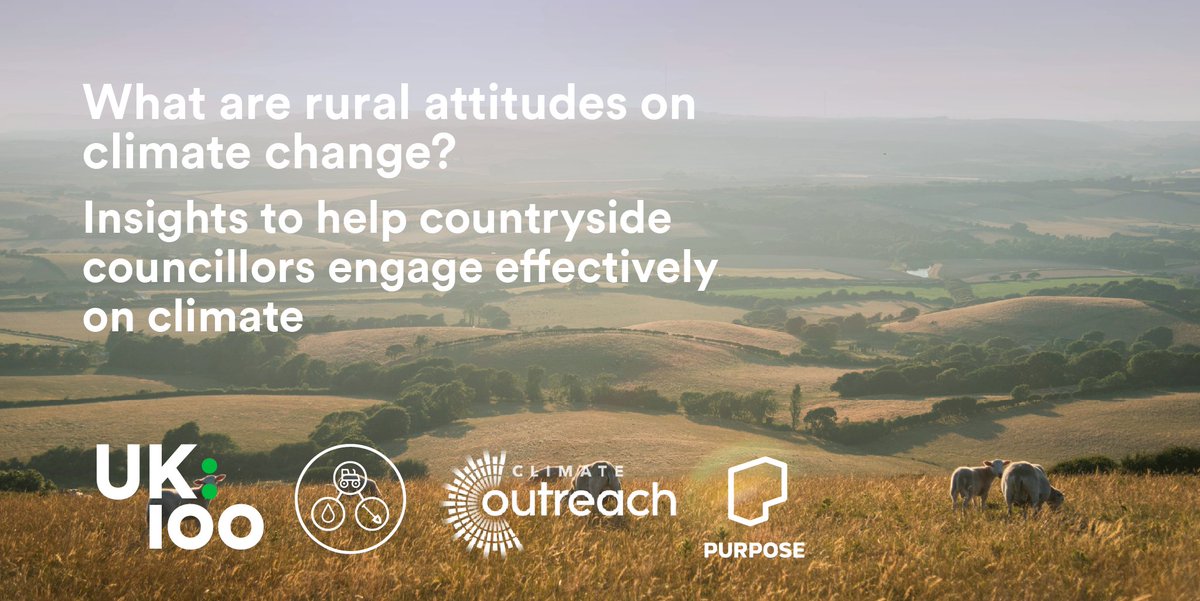 Rural communities are on the  #climatecrisis frontline but are often left out from the conversation on how to tackle it. @UK100_ +  @Purpose asked  @ClimateOutreach to research rural attitudes on climate, based on its  #BritainTalksClimate report. These are the key findings(1/6)