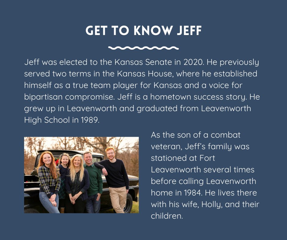 kssenatedems's tweet photo. Turning our spotlight to our final freshman senator: Senator Jeff Pittman! Before flipping the 5th district, @votepittman served in the House for two terms. Learn more about our Caucus Chair #ksleg https://t.co/TR3Nil471x