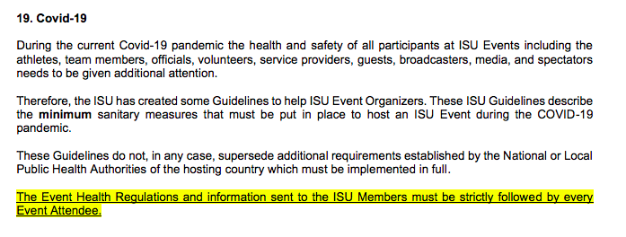 once skaters have arrived in Sweden. I hope that that is an oversight in the public document, but based on what we've seen from the ISU so far that seems highly unlikely.