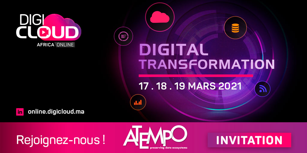 <a href="/Atempo/">Atempo</a> est fier d'annoncer sa participation au Forum Digicloud Africa Online, du 17 au 19 mars 2021 🎉🎉

Pour plus d'informations 👉 hubs.la/H0Gb0bn0

#Atempo #Digicloud #IT
