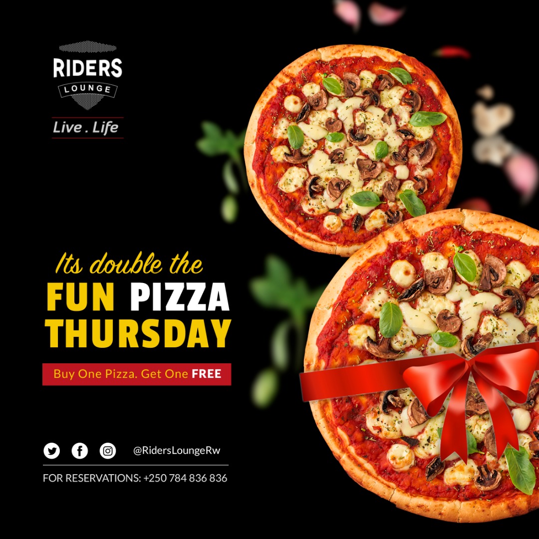 ridersloungerw's tweet photo. love is in the airโฆit smells like pizza! that's why today we're giving an extra free pizza, place an order through @vubavubarw #buyonegetone #RwOT #valentineloading https://t.co/T3KGIiEBnQ