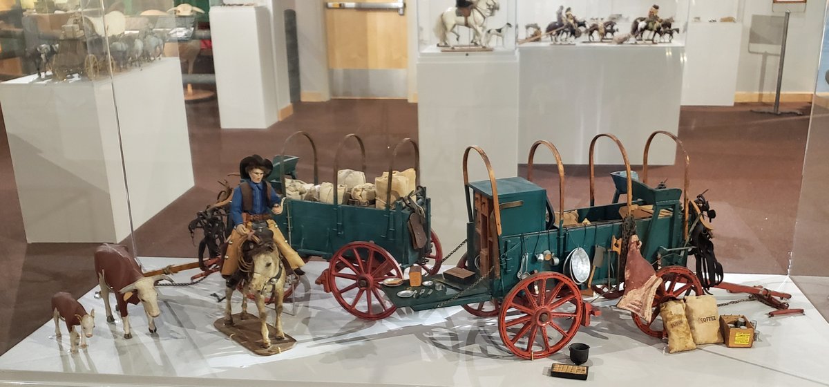 “The Newell Collection” exhibit is now open! It showcases western folk art by Earl Newell of Sheridan, WY. The collection reflects his love of the “Old West,” &amp; includes cowboys, horses, cattle, chuckwagons, stagecoaches, &amp; more. #folkart #muesumexhibt #exhibit #museum #thatswyo