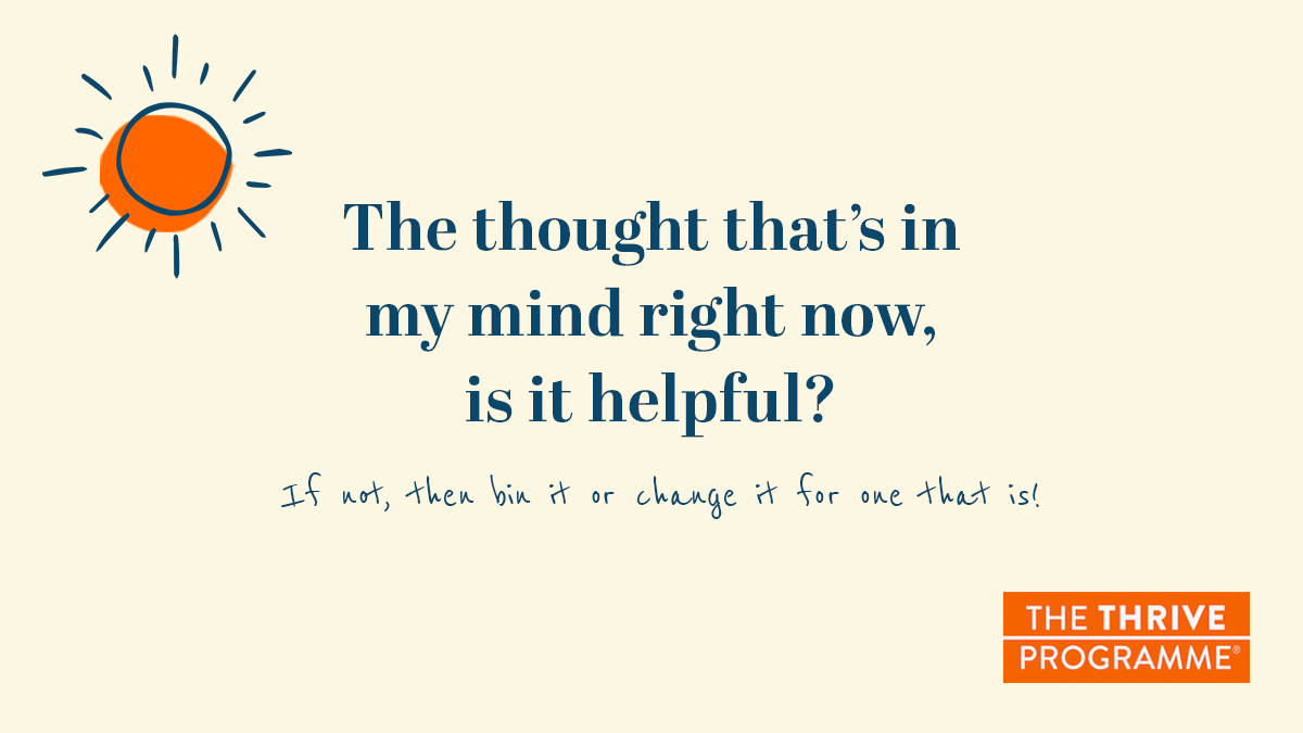 The thought that's in my mind right now, is it helpful? If not, then bit it or change it for one that is! Read our top tip for starting the week right  instagram.com/p/CLCiQ3iDVBn/