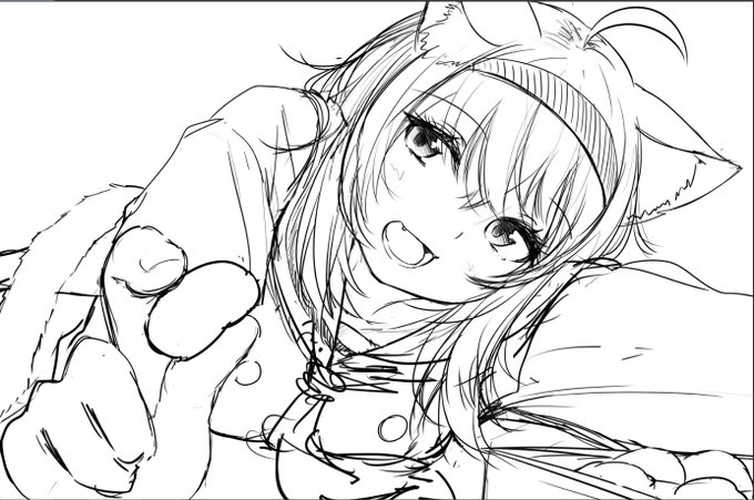 ラフ描いてるんですよ 