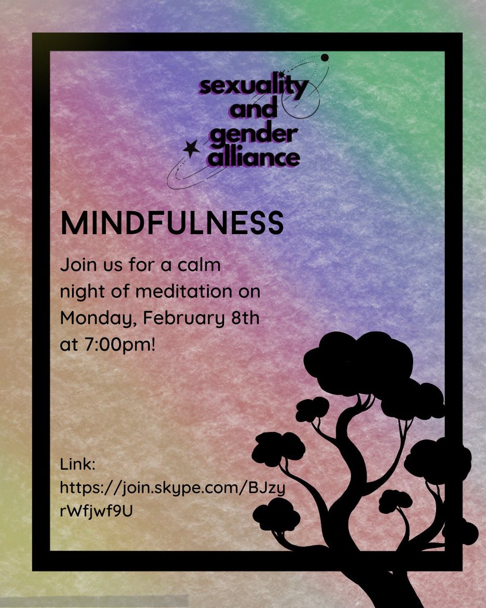 Hey everyone!!
Today will be our second meeting of the semester. It will be on meditation at 7pm, hope to see you there!!