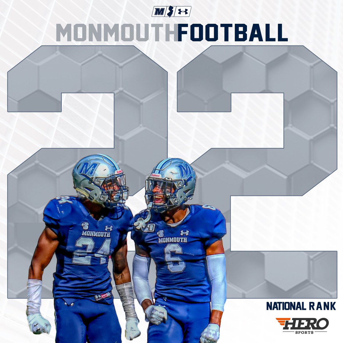 MonmouthHawks's tweet photo. Hawks open up at #22 in the @HEROSports_FCS Preseason Poll https://t.co/zkXA2d7GFk