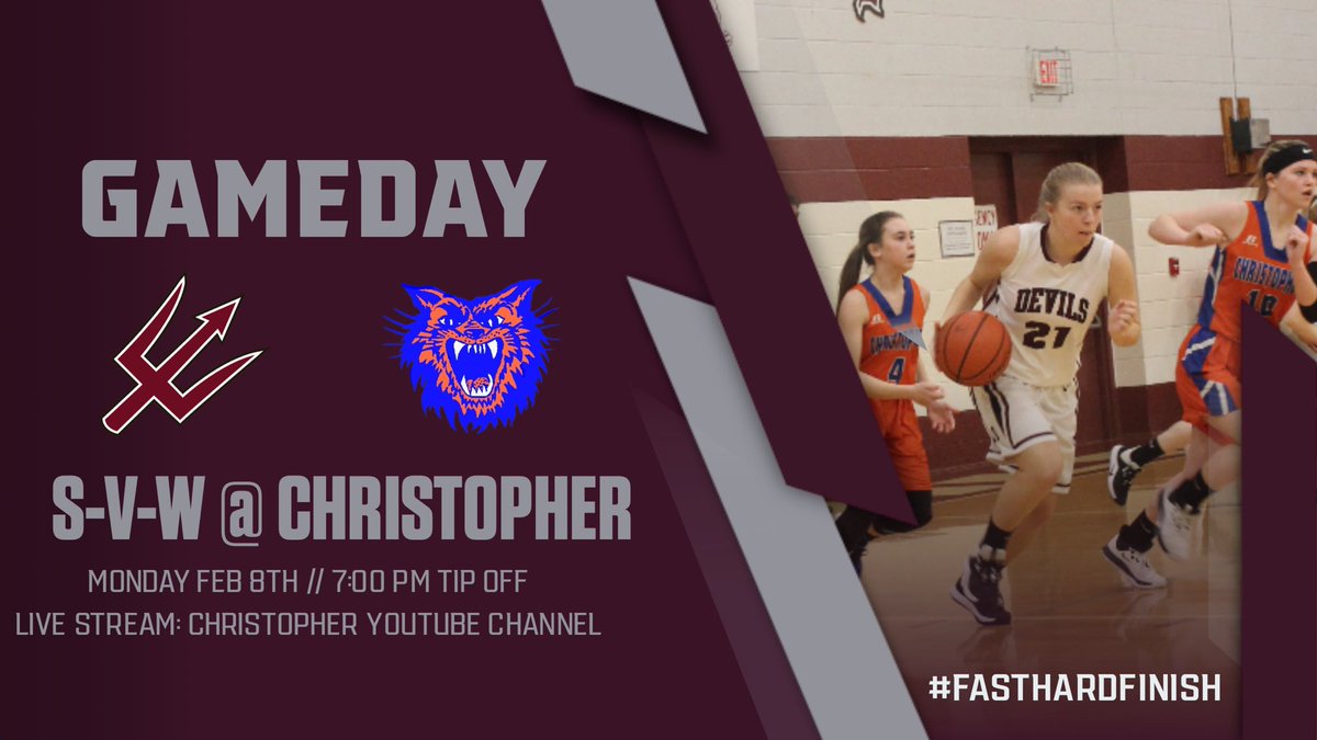Girls high school basketball is back in action tonight at Christopher HS. 
Go Devils!