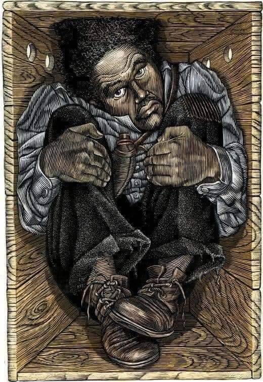 1849 Henry "Box" Brown
-Mailed himself to freedom from Richmond, Virginia to the Anti Slavery Office in Philadelphia. The delivery took 26hrs &amp; he later became a public speaker and abolitionist. 💪🏾💪🏾#BlackHistoryMonth
