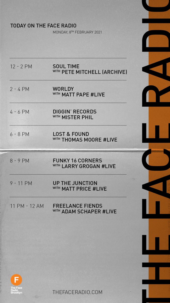TheFaceRadioBK's tweet photo. Today on The Face Radio: @MattPapeWorldy @digginrecords_ @thdomo @BeefheartN @upthejunctionbk @FiendsFreelance https://t.co/zFO6IFgAGT