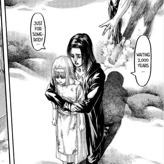 firstly, we know how much ymir suffered in the past and she barely knew anything. though we can't deny the fact that she's also a human who possesses different kinds of emotions. because she was naive and deprived of love, she was easily swayed by eren's words (ch 122)