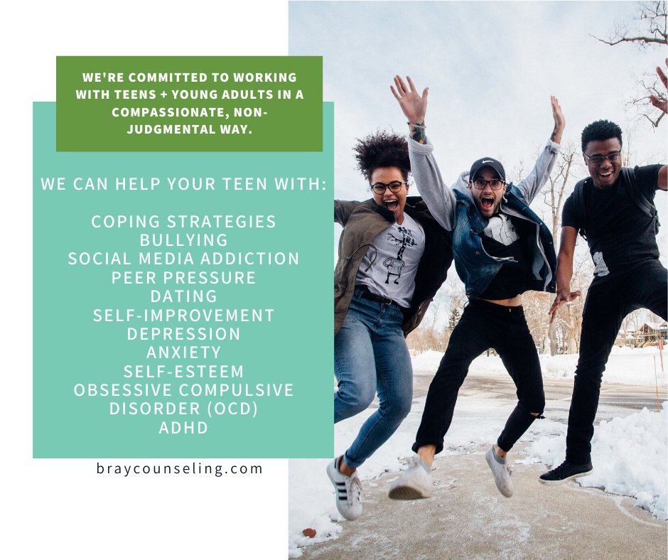 At Bray Counseling we:

★ Provide evidence-based and individualized therapy
★ Help our clients gather the skills and grit necessary to make the changes they crave
★ Support each client in exploring, creating, and designing the life they desire

buff.ly/2Et7SF3