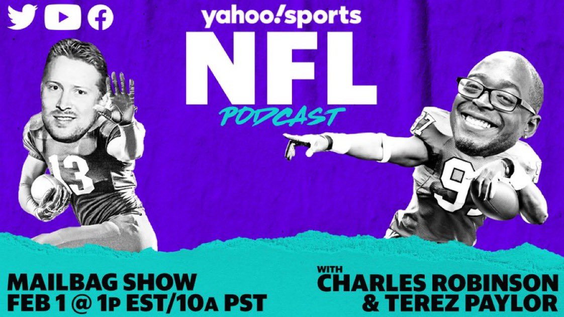 The @YahooSports NFL Podcast is live-streaming AGAIN on Twitter, YouTube, Twitch & Facebook today at noon CST! Join @CharlesRobinson and I recap the Bucs’ 31-9 win in Super Bowl LV and answer YOUR questions. Submit your Qs now!
