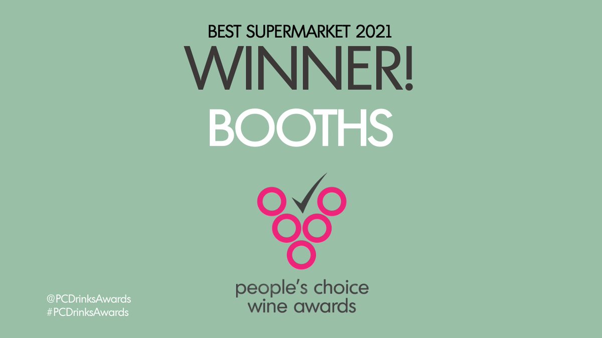 PCDrinksAwards's tweet photo. The people voted for their favourite supermarket for wine and the winner is…. @BoothsCountry for the second year running - Congratulations!
#PCDrinksAwards https://t.co/9SNIPMcWbK
