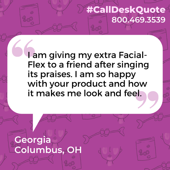facialflex's tweet photo. Sharing the Facial-Flex love with friends... ❤️ We love this! Thank you Georgia for sharing. #CallDeskQuote #facialexercise #facialyoga https://t.co/FJ0UB02JSH