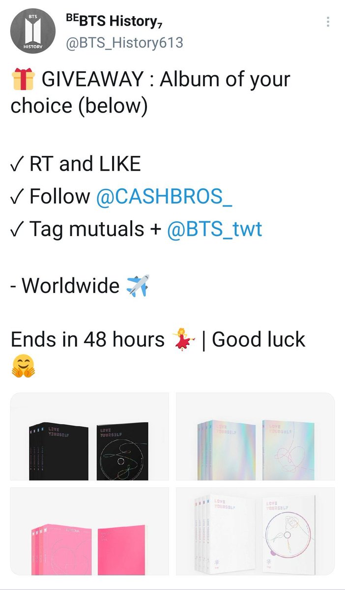If you need more proof about btshistory in particular, read the bio of the account they were asking people to follow. “Sponsor a giveaway to grow” they’re being promised money and/or crypto in exchange for promoting a GA