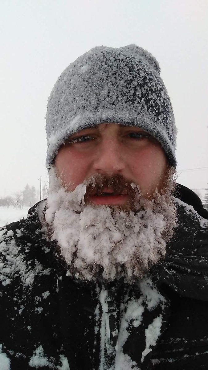 Storm Darcy. Beards can protect against snow but in turn the follicles are at risk if they are not protected. The Beard Liberation Front has updated snow guidelines for beard wearers here:  kmflett.wordpress.com/2021/02/08/sto…