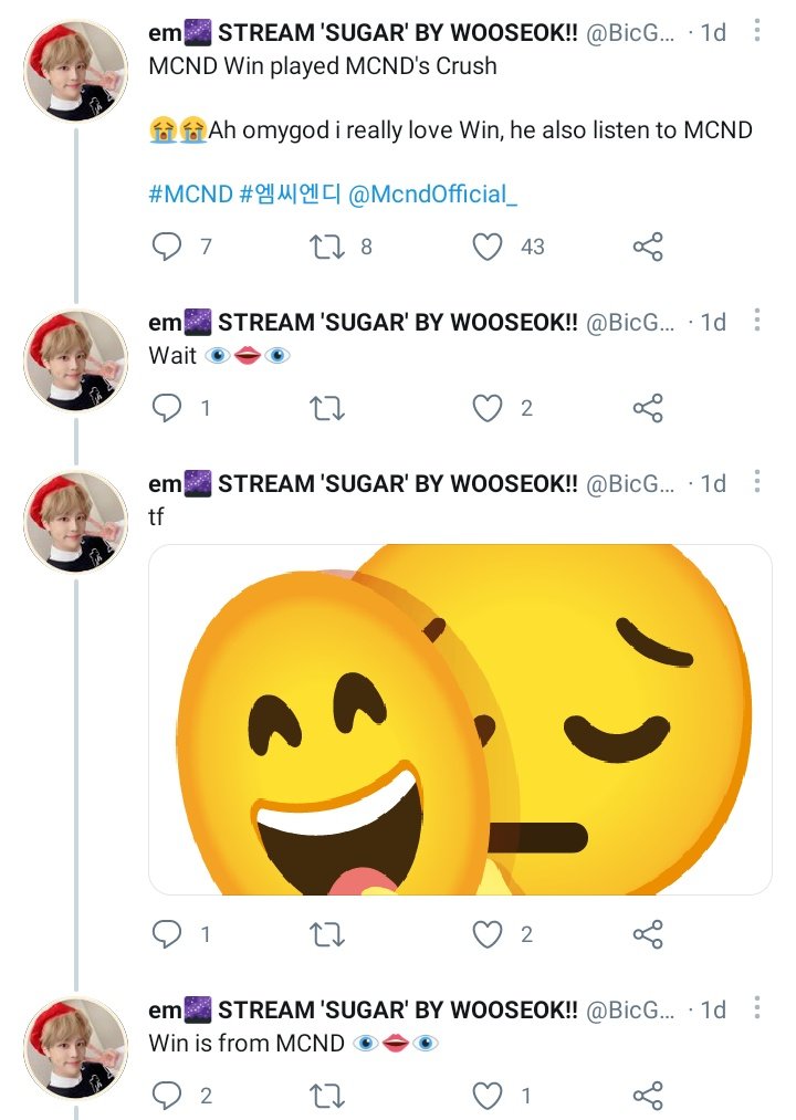 gemstruggIe's tweet photo. omg win ty for listening to mcnd! @BicGem_ https://t.co/uj0RjlLNN8