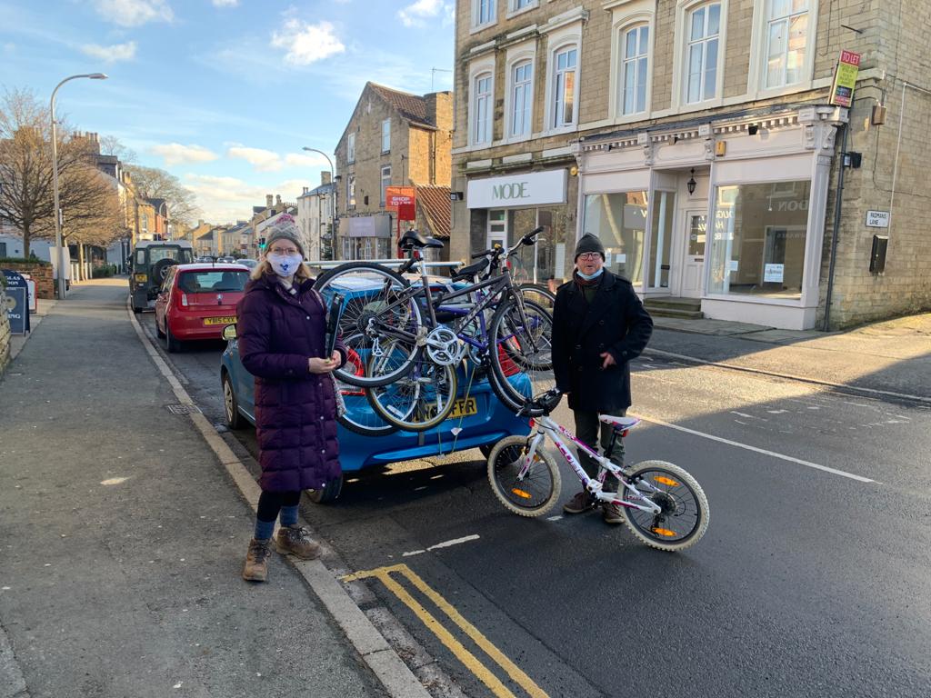Thank you to all those who have donated and fixed up bikes for the Boston Spa Big Bike Fix. 40 bikes received in 4 weeks and the first 4 fixed up and delivered to a very grateful family in Cross Green.