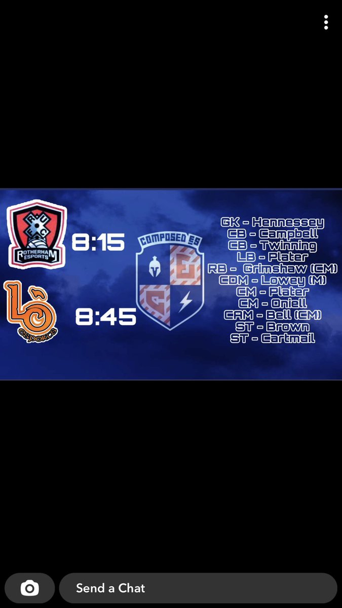 Composed eSports Team News ‼️

🏆 | VPG English L2 
🆚 | @RUFCeSports 
⏰ | 8:15pm 

🏆 | VPG National League West 
🆚 | @loachraolta 
⏰ | 8:45pm 

- Two very challenging games tonight 🤝