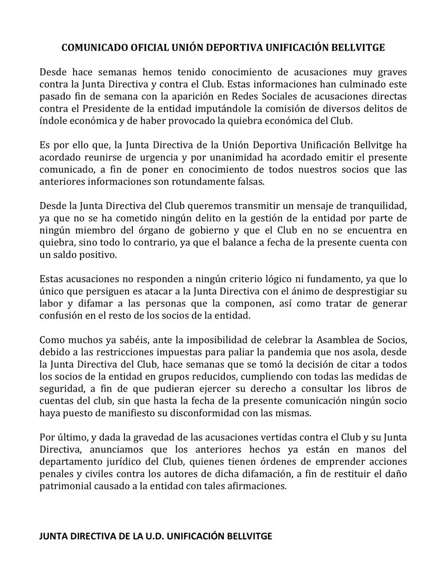 U.D. Unificación Bellvitge (@unibellvitge) on Twitter photo 