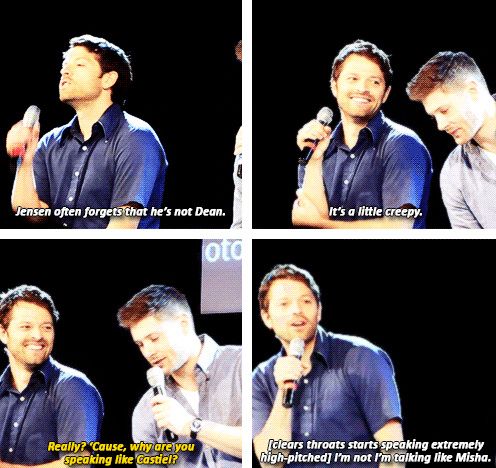 Sometimes Den Winchester is not even a fictional character because Jensen forgets he is not him. And that somehow makes me feel closer to Dean for that I love Jensen so much