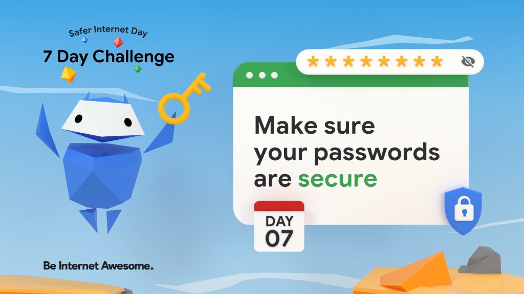 GoogleForEdu's tweet image. Are your &amp;amp; your students&apos; passwords secure? Learn how to create a strong password with the #BeInternetAwesome password checklist for #SaferInternetDay: goo.gle/2OioirY

Afterwards, test your secure passwords with Google Password Checkup: passwords.google.com